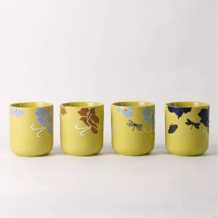 Floral Whisper Hand Pinturado Art Candleholder