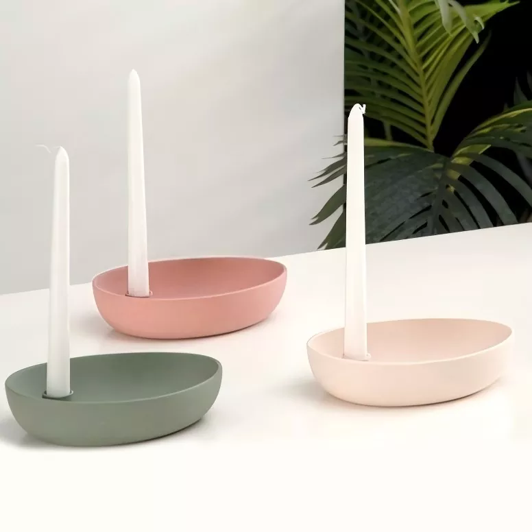 Modern Oval Ceramic Candle Holder