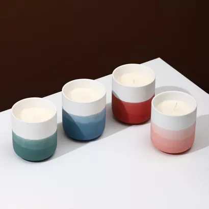 Ombre ceramic candle holder