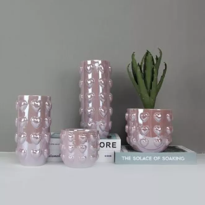 Purong kulay pandekorasyon na ceramic vase