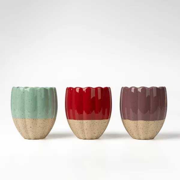 Wave Shape Handmade Ceramic Candle Holders